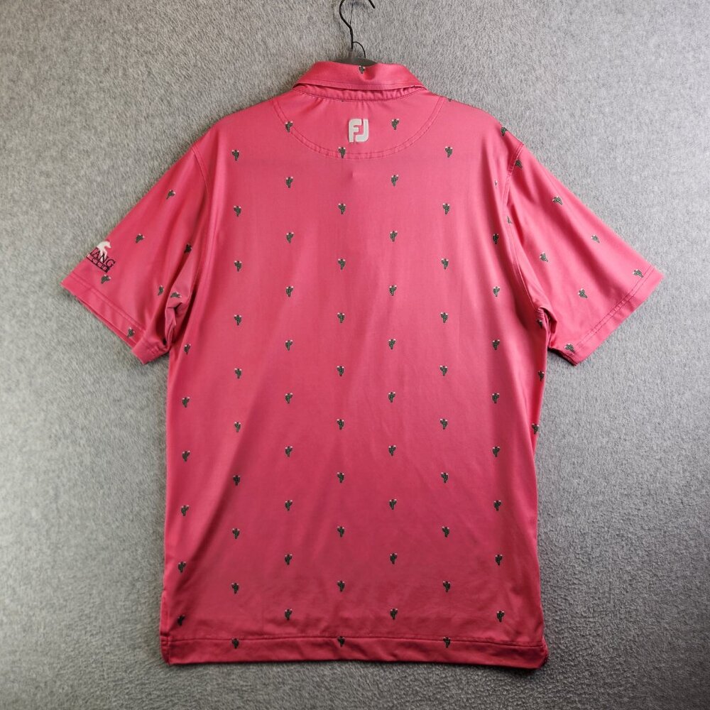 Footjoy Shirt Mens M Pink Catus Print Golf Polo Performance Novelty Southwest - Picture 5 of 12